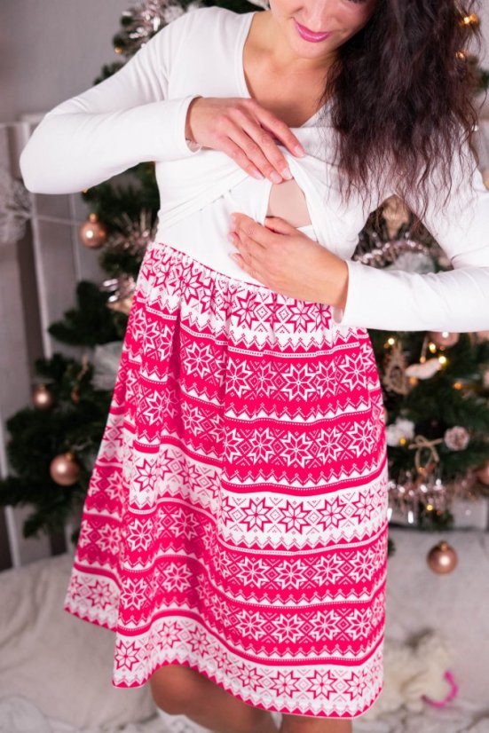 MATCHY Christmas dress with a gathered skirt - Various patterns
