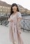 "Boho Breeze" breastfeeding dress - beige - Size: M/L