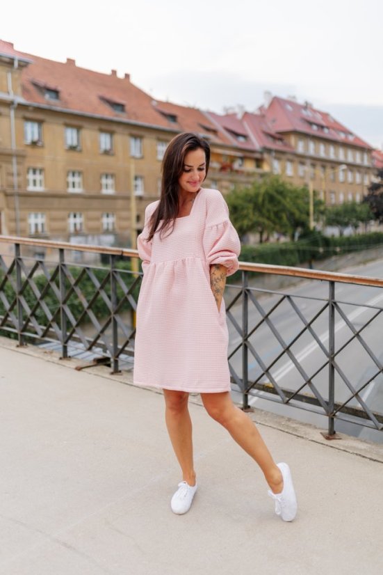 Šaty "Maison Waffle" - MÁMA A DCERA – různé barvy - Velikost: M/L