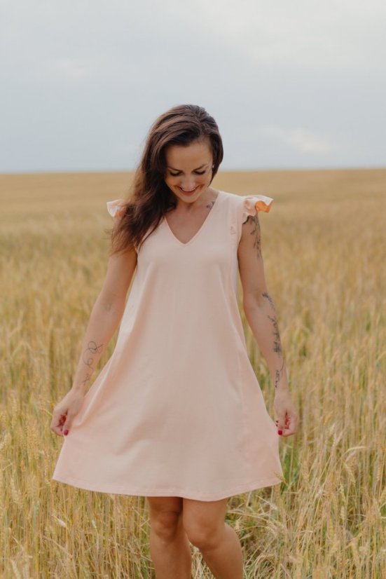 Knitted dress "Valencia" - Peach