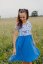 Mušelínové šaty ke kojení - modré květiny - Velikost: XS