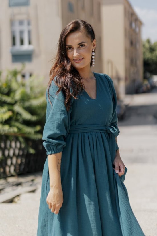 Šaty "Boho Breeze" - petrolej
