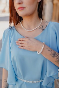 Perličkový set - náhrdelník a náramek