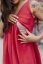 Breastfeeding "Aura" dress - dark red - Size: 3XL/4XL, Variant: For breastfeeding, Length: Long
