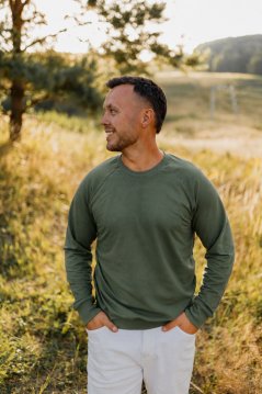 Pánská mikina/světřík - khaki zelená