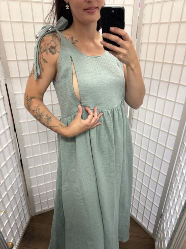 "Aura" dress - basic - dark mint - Size: XS/S