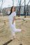 Linen nursing blouse - white