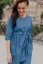Denim midi dress with pockets - different colors and patterns