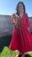 Breastfeeding "Boho Breeze" dress -Red
