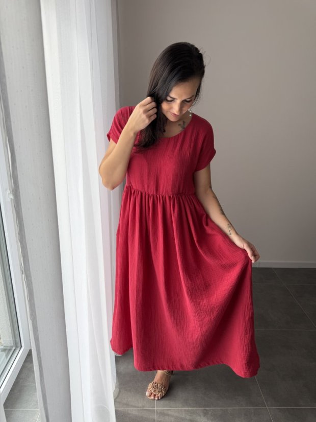 Maxi BOHO muslin dress - MOM AND DAUGHTER - various colors and patterns - Size: XL/2XL