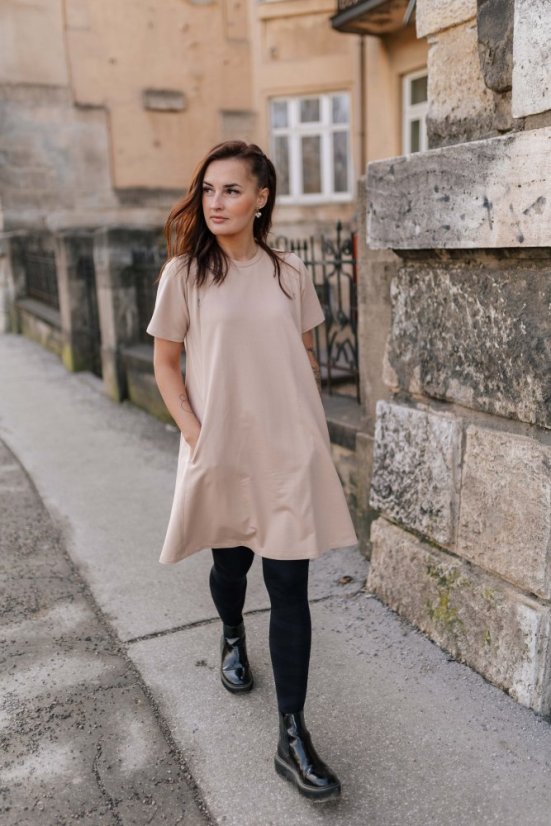 Teplákové šaty "Luna" – Beige