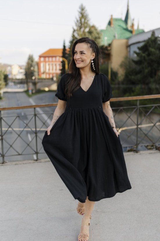 "Boho Breeze" dress - black - Size: XS/S