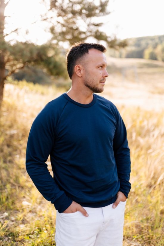 Men's sweatshirt/sweater - dark blue - Size: XL