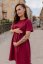 "Luna" Basic Dress - MUM AND DAUGHTER – Burgundy - Size: 3XL/4XL