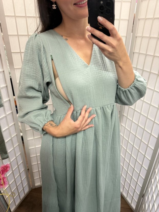 "Boho Breeze" dress MUM AND DAUGHTER - powder mint - Size: 3XL/4XL