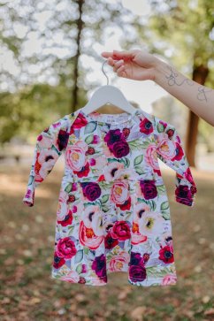 Girls' tracksuit dress with gathered skirt - Romance