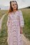 Poplin wrap dress - Pink flowers