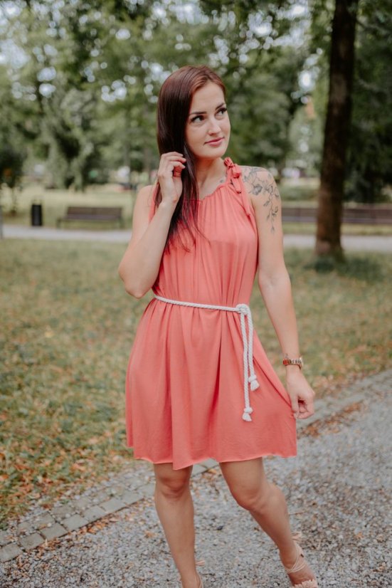 Bamboo dress - apricot - Size: UNI, Length: Short