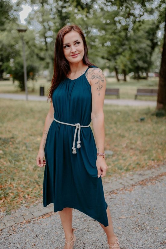 Bamboo nursing dress - emerald