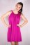 Bambusové šaty ke kojení – fuchsia - Velikost: UNI, Délka: MIDI