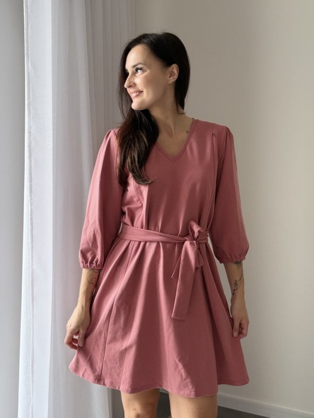 Nursing "Valencia" tracksuit dress – old pink - Size: M/L