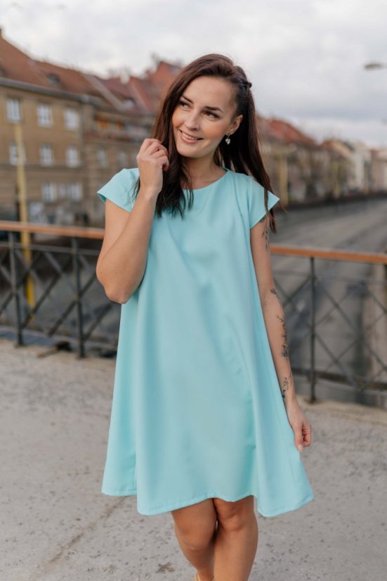 Elegantní šaty – MAMA A DCÉRA – Bledě modré - Velikost: M/L