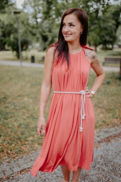 Bamboo nursing dress - apricot