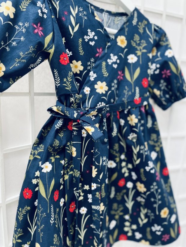Children's wrap dress - various colors and patterns