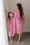 Nursing dress "Tartana" - MOTHER AND DAUGHTER - pink - Size: XL/2XL