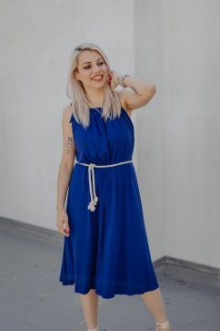 Bambusové šaty ke kojení – Královská modrá