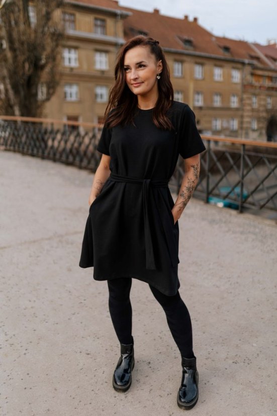 "Luna" Basic Dress – Black
