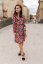 Exclusive - MATCHY - Elegant wrap dress - Wavy lines with poppies ​