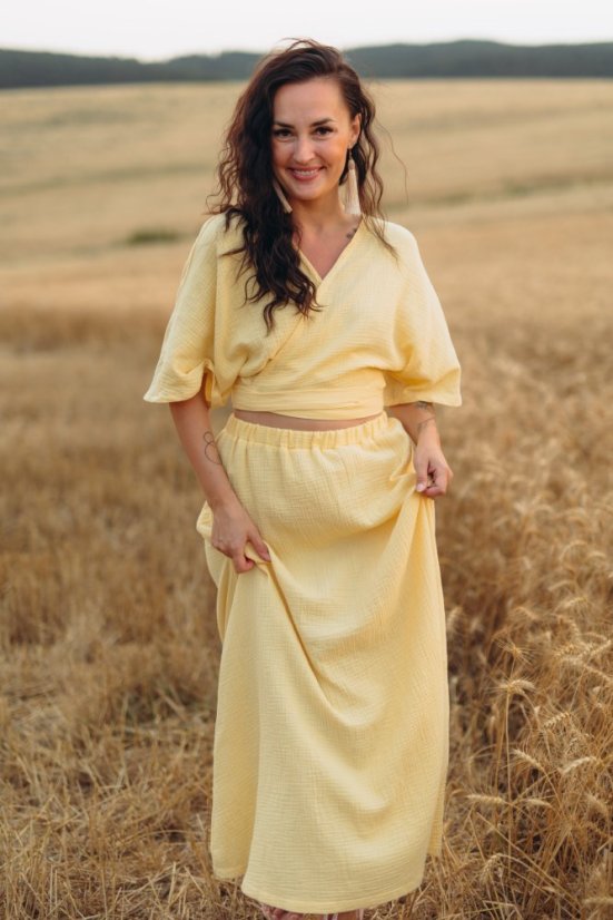 Elia Wrap Muslin Set comfy - banana yellow - Size: UNI 1 (XS - M)