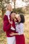 "Bohemia" dress - MOM and DAUGHTER - burgundy poppies - Size: XL