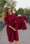Girls tracksuit dress - gold hearts on bordó