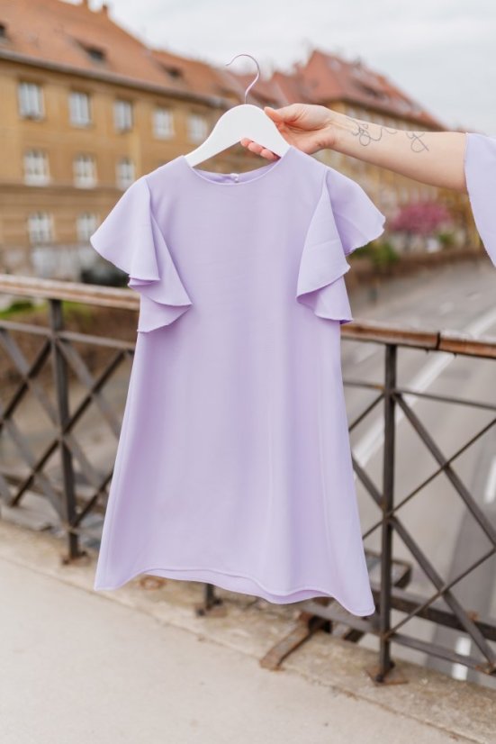 Evening dress – MOTHER AND DAUGHTER – lila - Size: M/L, Variant: For breastfeeding, Children's clothing size: 140-146