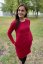 Straight sweater nursing dress - Dark red
