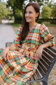 "Boho Flanel" dress -  Autumn Tartan 🍂