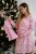 A-line Christmas dress - pink snowflakes