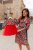 Girls' evening dress Grace - poppies with red
