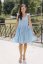"Aurela romantic" linen dress - baby blue - Size: Custom size