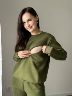 Warm Nursing Sweatshirt / Sweater - army green
