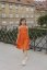 Girls linen "Aurela" Dress  -  orange