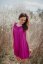 Bambusové šaty ke kojení – fuchsia - Velikost: UNI, Délka: MIDI