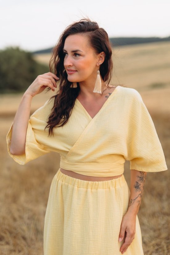 Elia Wrap Muslin Set comfy - banana yellow - Size: UNI 1 (XS - M)