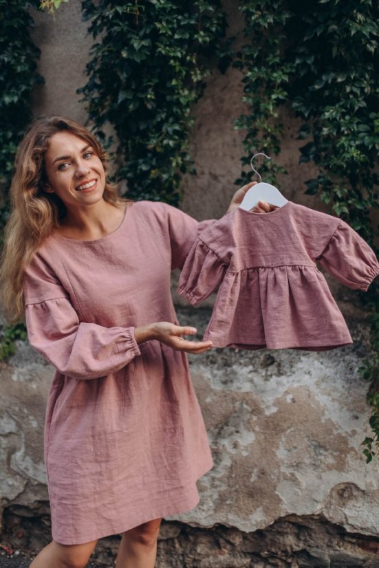 "Maison Linen" dress - Old pink