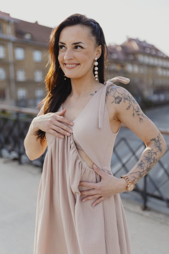 "Aura" dress - beige - Size: XL/2XL