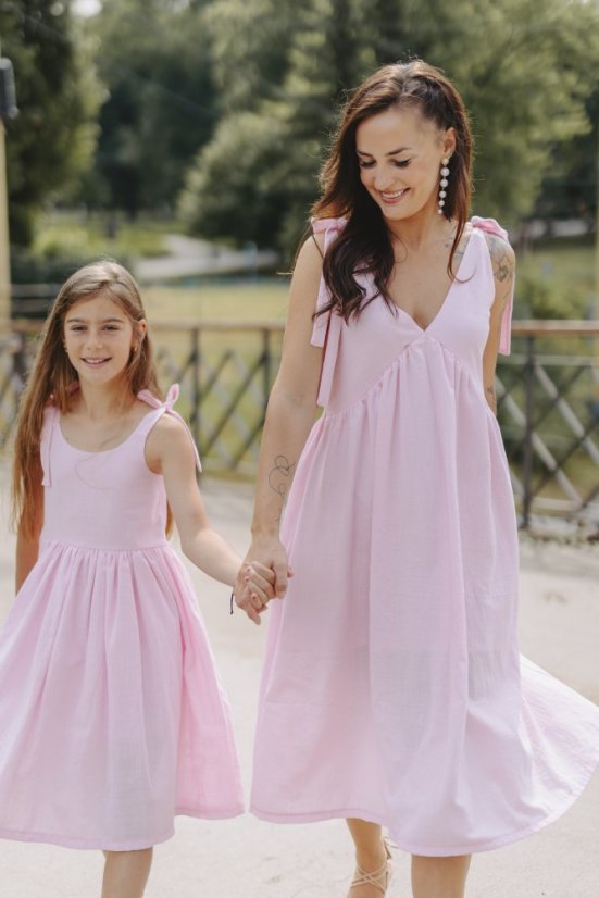 Linen "Aura" dress MUM AND DAUGHTER - different colors - Size: M/L