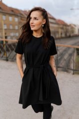 "Luna" Basic Dress – Black