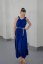 Bambusové šaty ke kojení – královská modrá - Velikost: UNI, Délka: MIDI